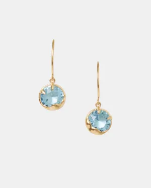 CRYSTAL EARRINGS IN AQUAMARINE