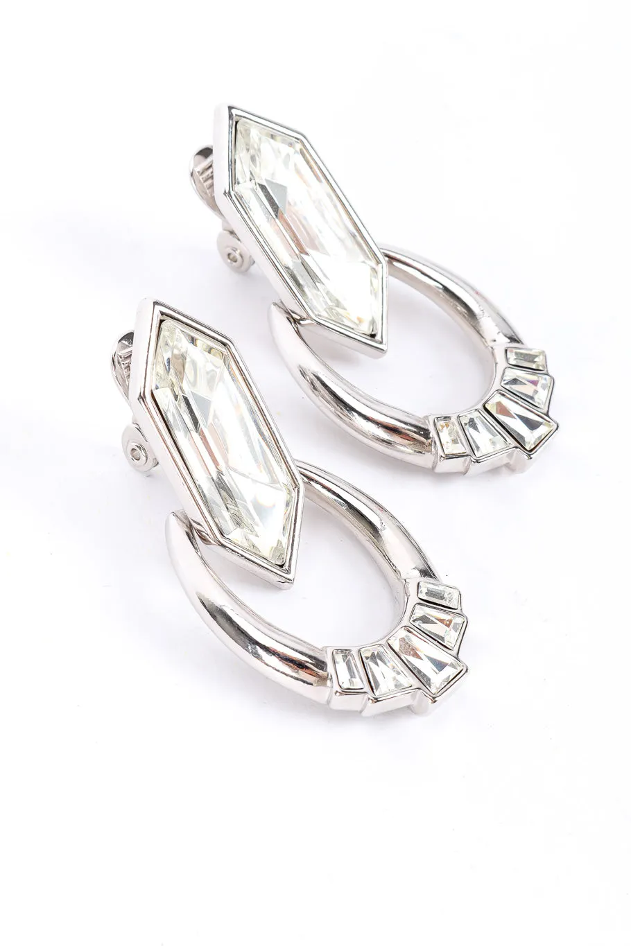 Crystal Hoop Drop Earrings