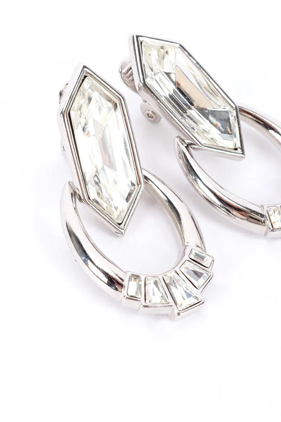 Crystal Hoop Drop Earrings