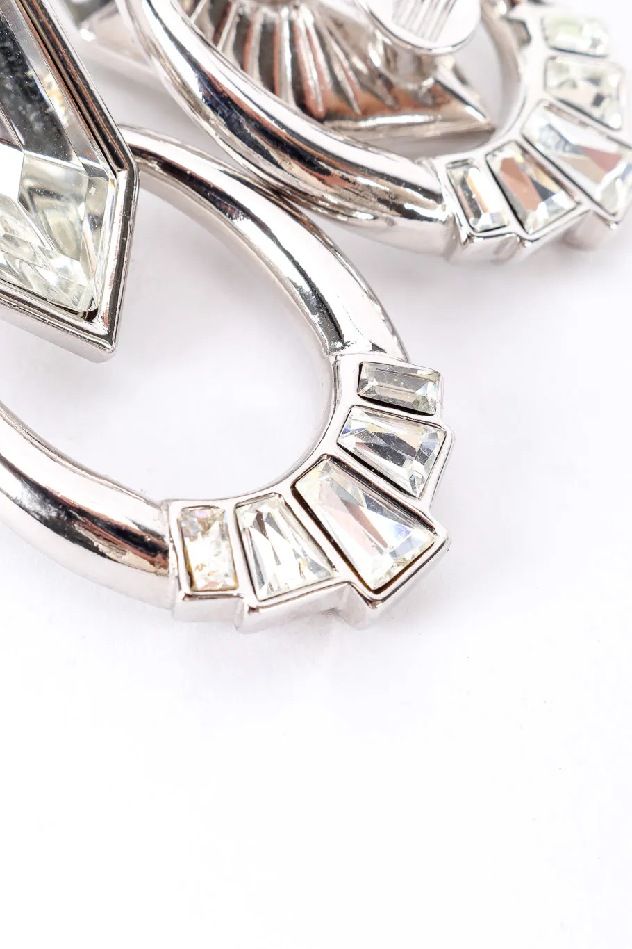 Crystal Hoop Drop Earrings