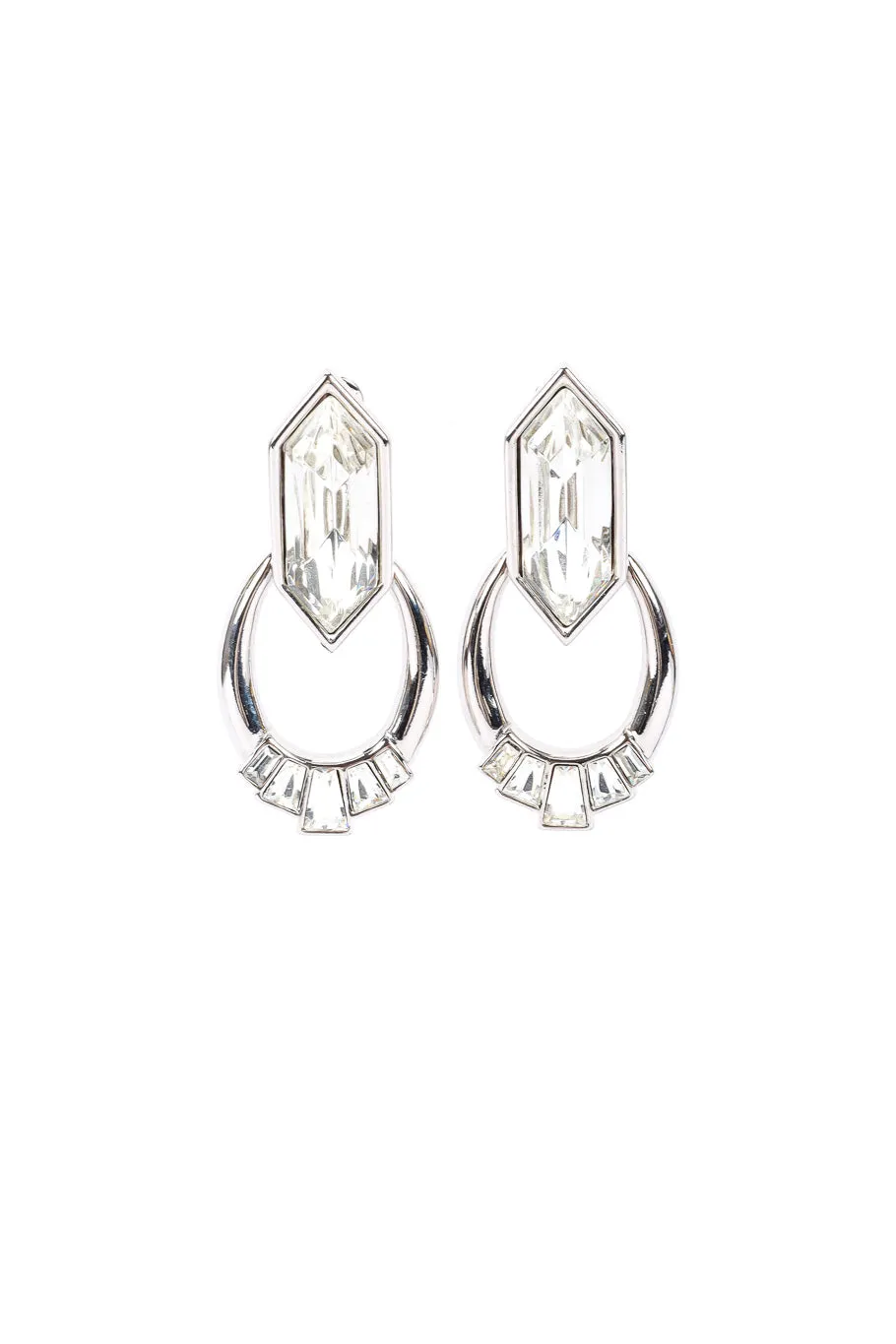 Crystal Hoop Drop Earrings