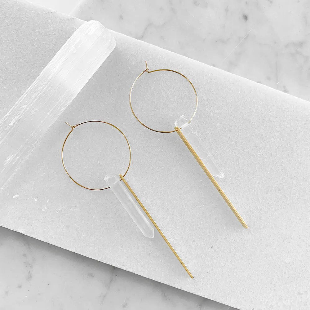 Crystal Hoop Earrings