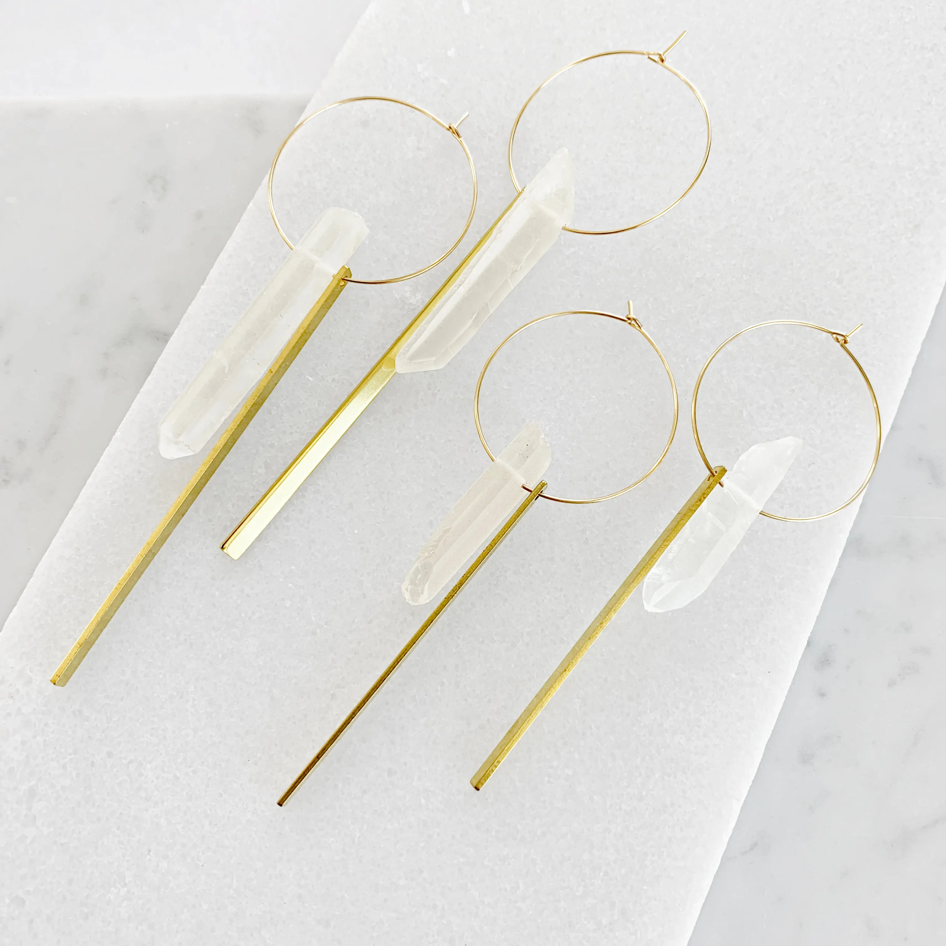 Crystal Hoop Earrings