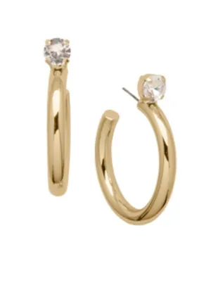 Crystal Keeley Studded Hoop Earrings