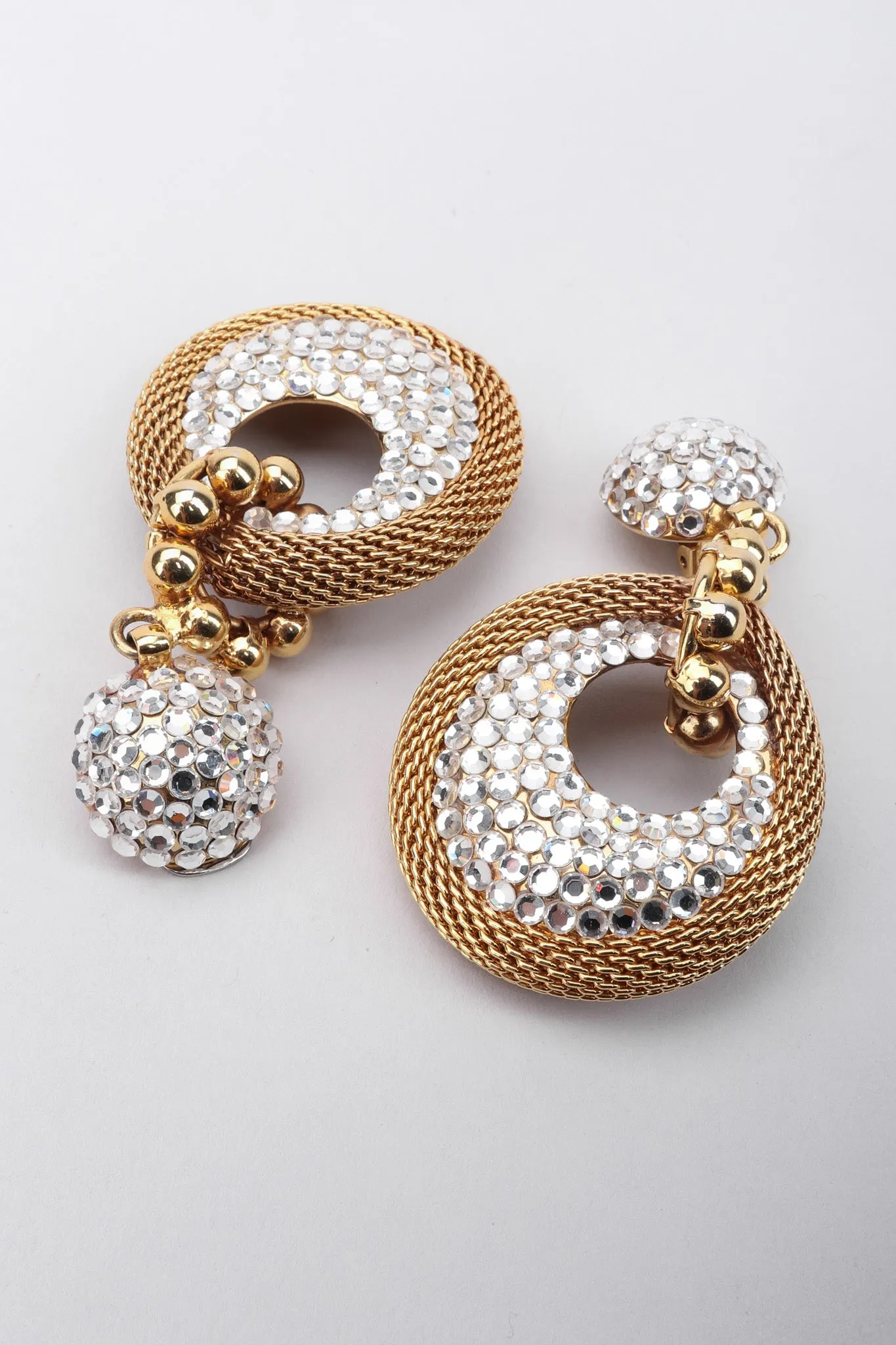 Crystal Mesh Drop Earrings