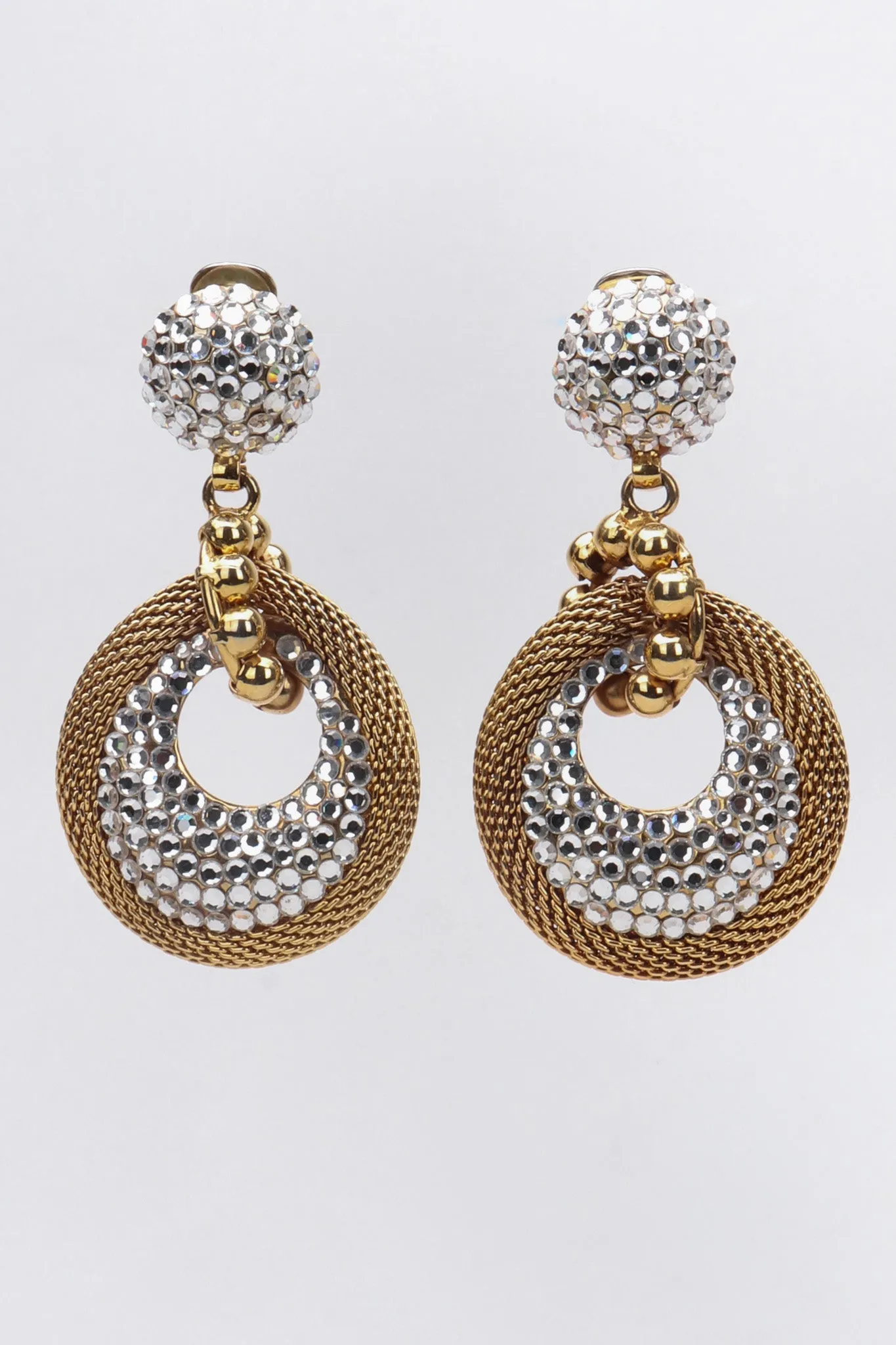 Crystal Mesh Drop Earrings