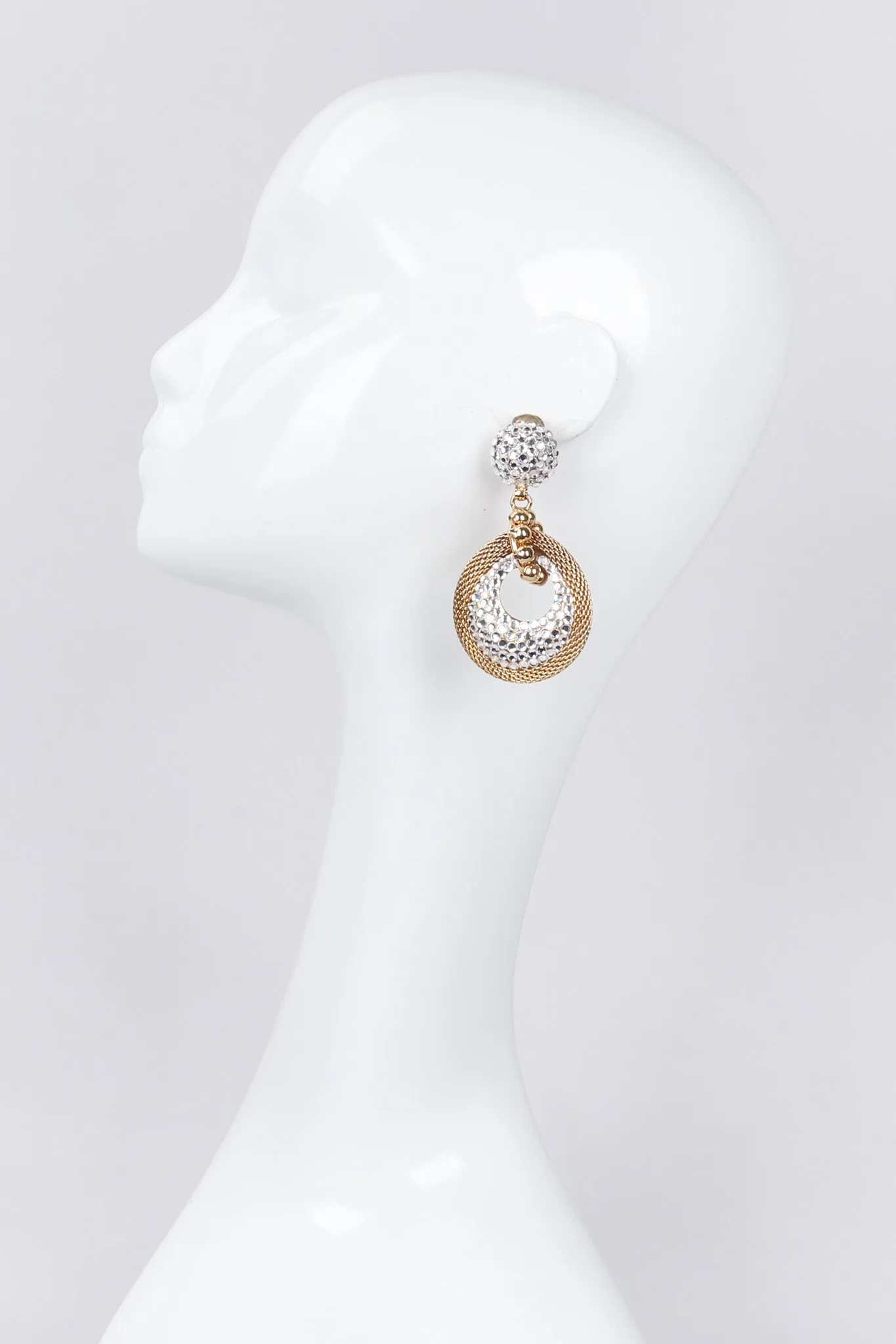 Crystal Mesh Drop Earrings