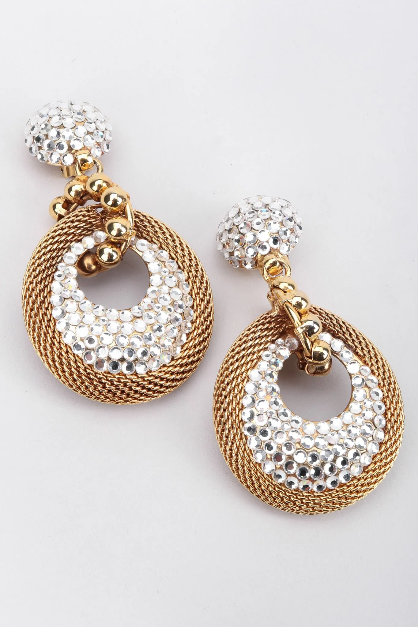 Crystal Mesh Drop Earrings