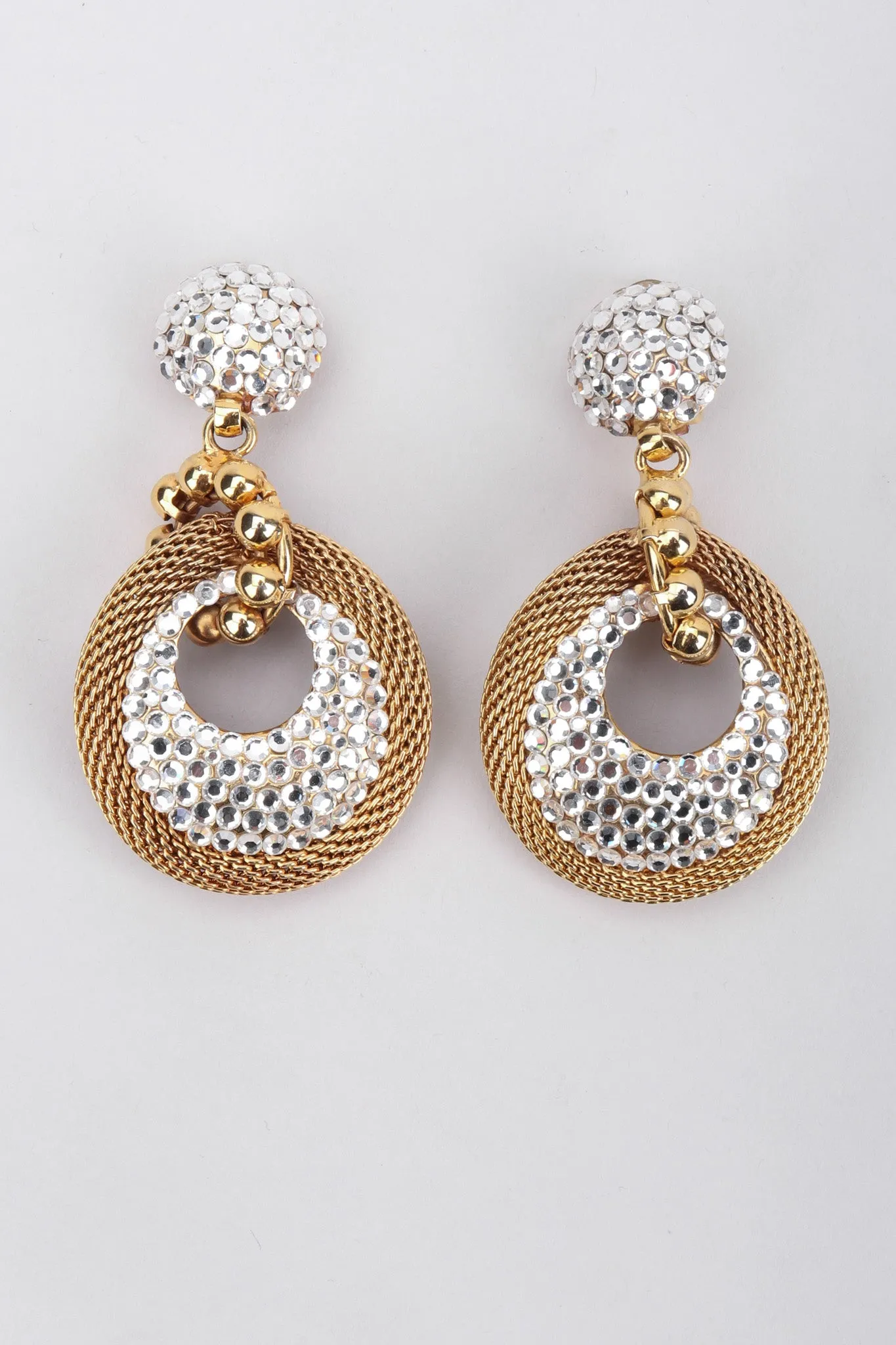 Crystal Mesh Drop Earrings