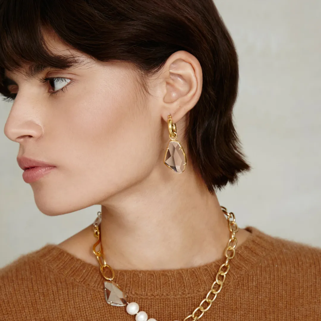 Crystal Neve Hoop Earrings
