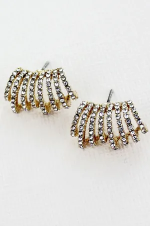 Crystal Pave Goldtone Eliana Earrings