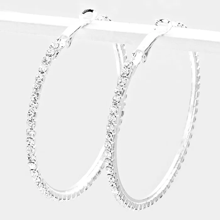 Crystal Rhinestone Hoops | 2.25" | 206047