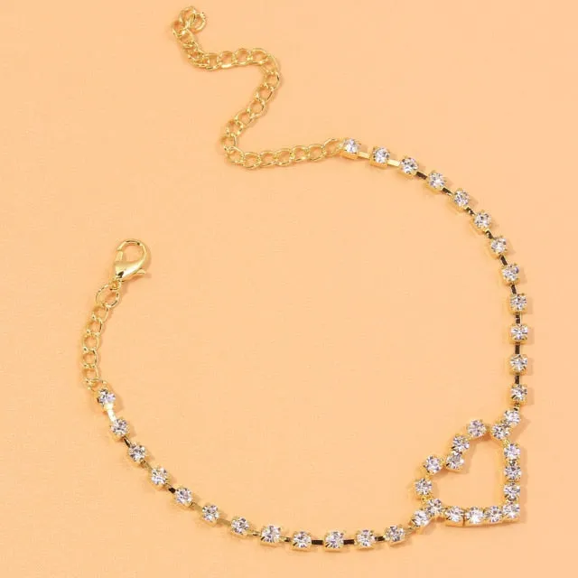 Crystal Stone Infinity Love Women’s Anklet Bracelet