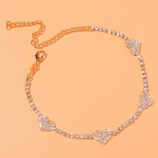 Crystal Stone Infinity Love Women’s Anklet Bracelet