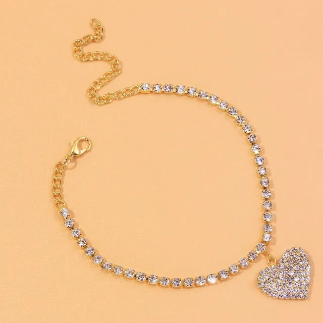 Crystal Stone Infinity Love Women’s Anklet Bracelet