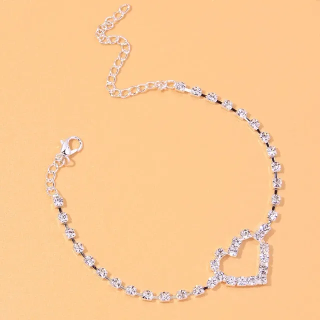 Crystal Stone Infinity Love Women’s Anklet Bracelet