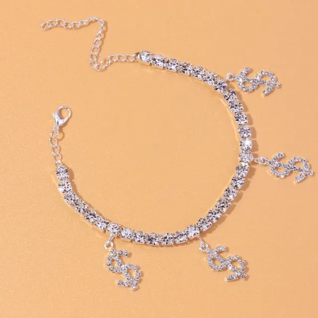 Crystal Stone Infinity Love Women’s Anklet Bracelet