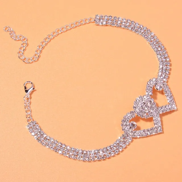 Crystal Stone Infinity Love Women’s Anklet Bracelet
