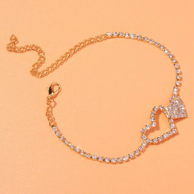Crystal Stone Infinity Love Women’s Anklet Bracelet
