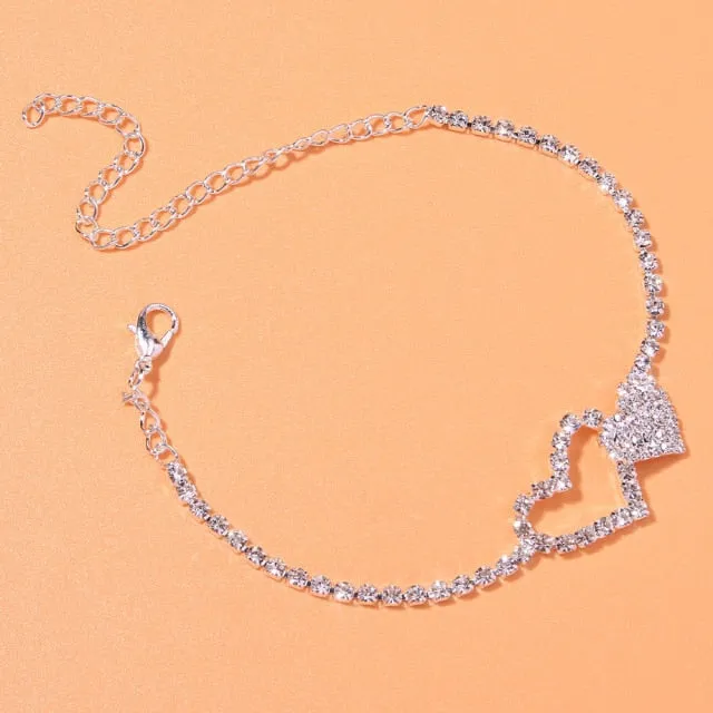 Crystal Stone Infinity Love Women’s Anklet Bracelet