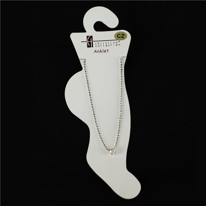 Cubic Zirconia Anklets
