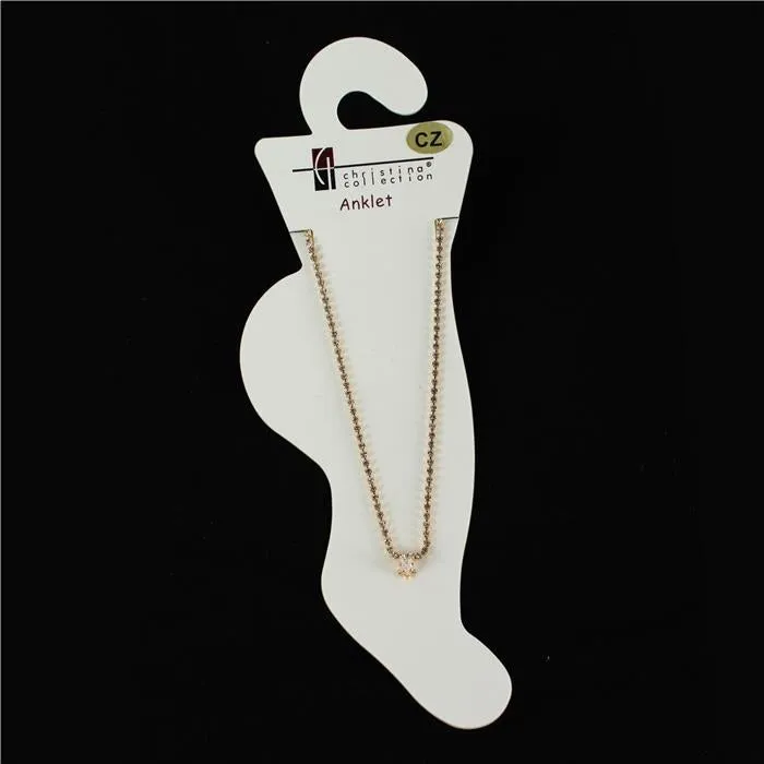 Cubic Zirconia Anklets