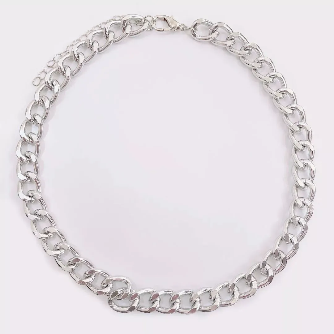 Curb Cuban Thick Short Choker Necklace