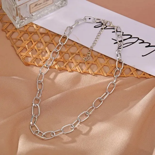 Curb Cuban Thick Short Choker Necklace