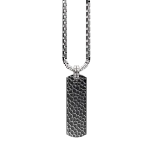Curved Set Your Bar Sterling Silver Plain Hammered