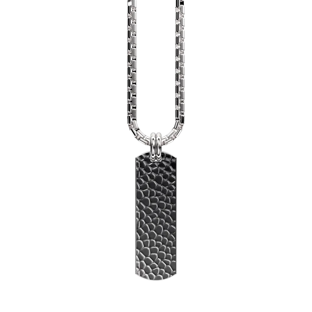 Curved Set Your Bar Sterling Silver Plain Hammered