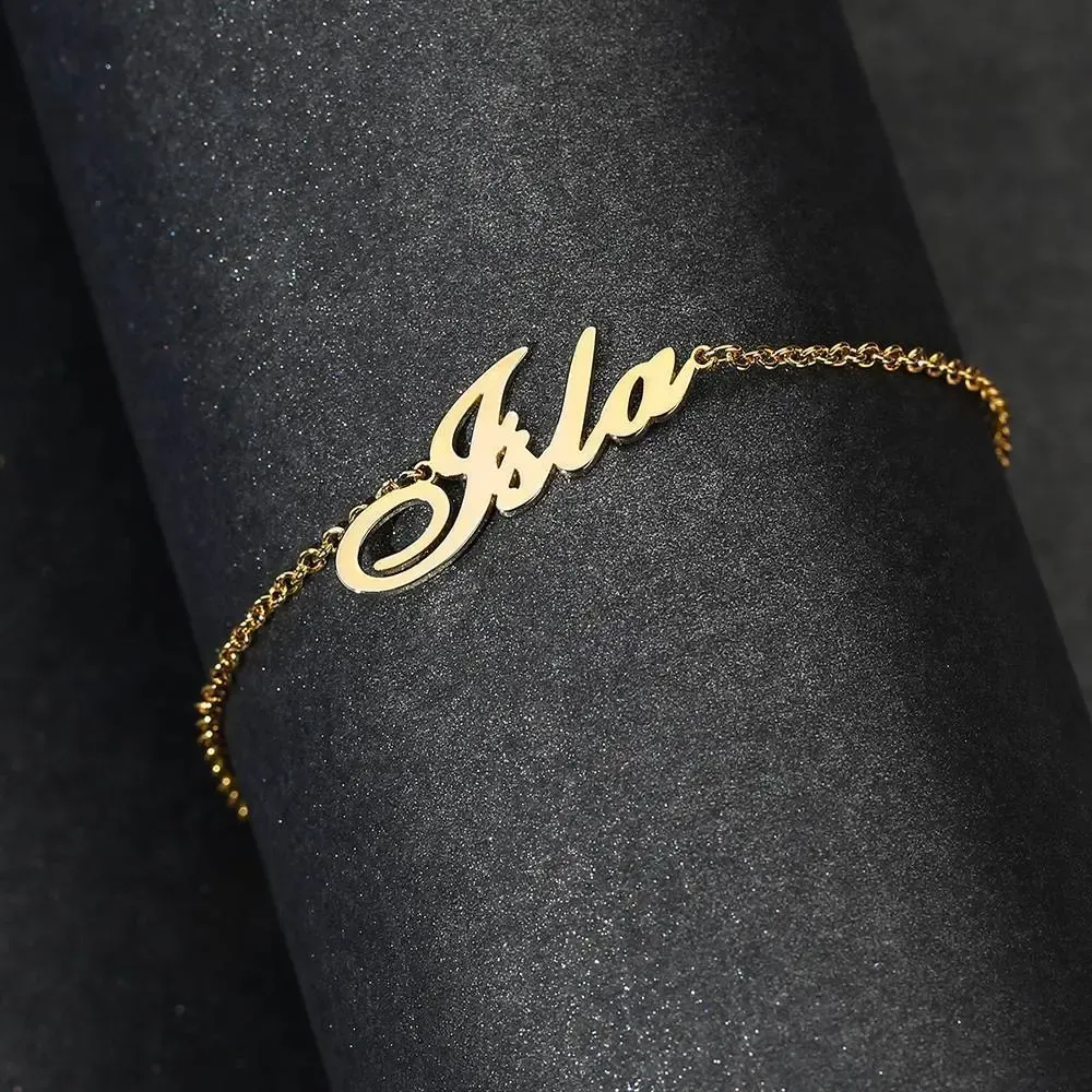 Custom Name Anklet Stainless Steel