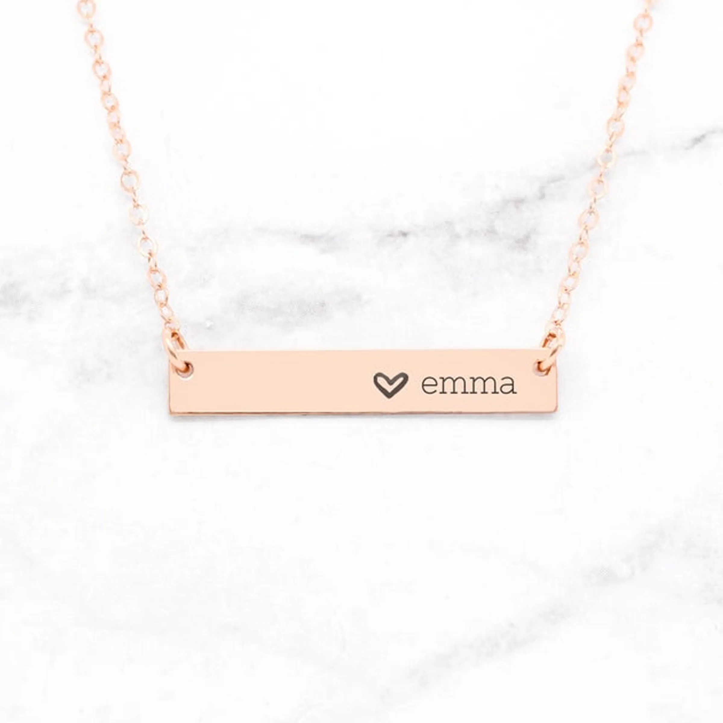 Custom Name Bar Necklace