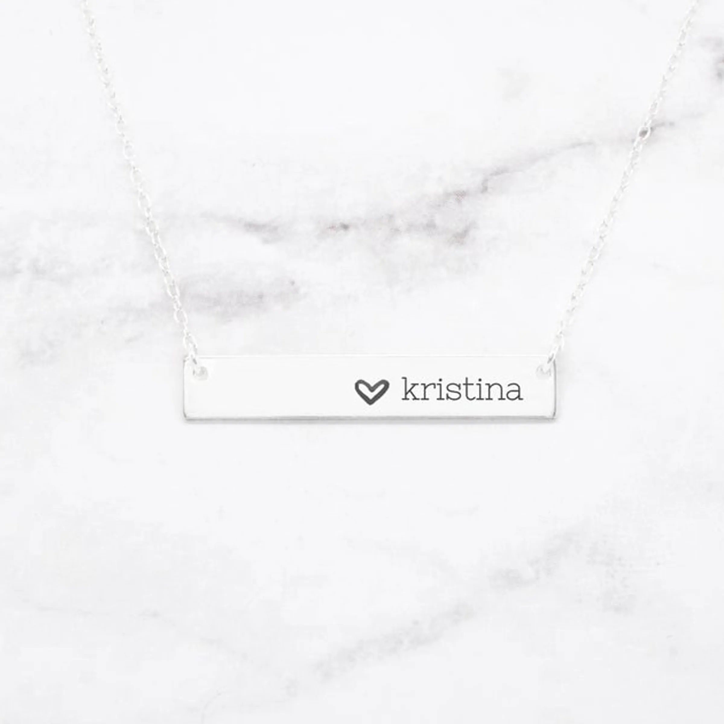 Custom Name Bar Necklace