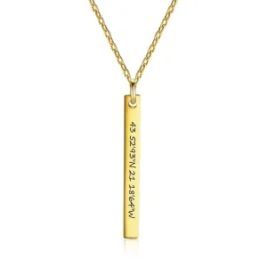 Customize Text Engraved Pendant