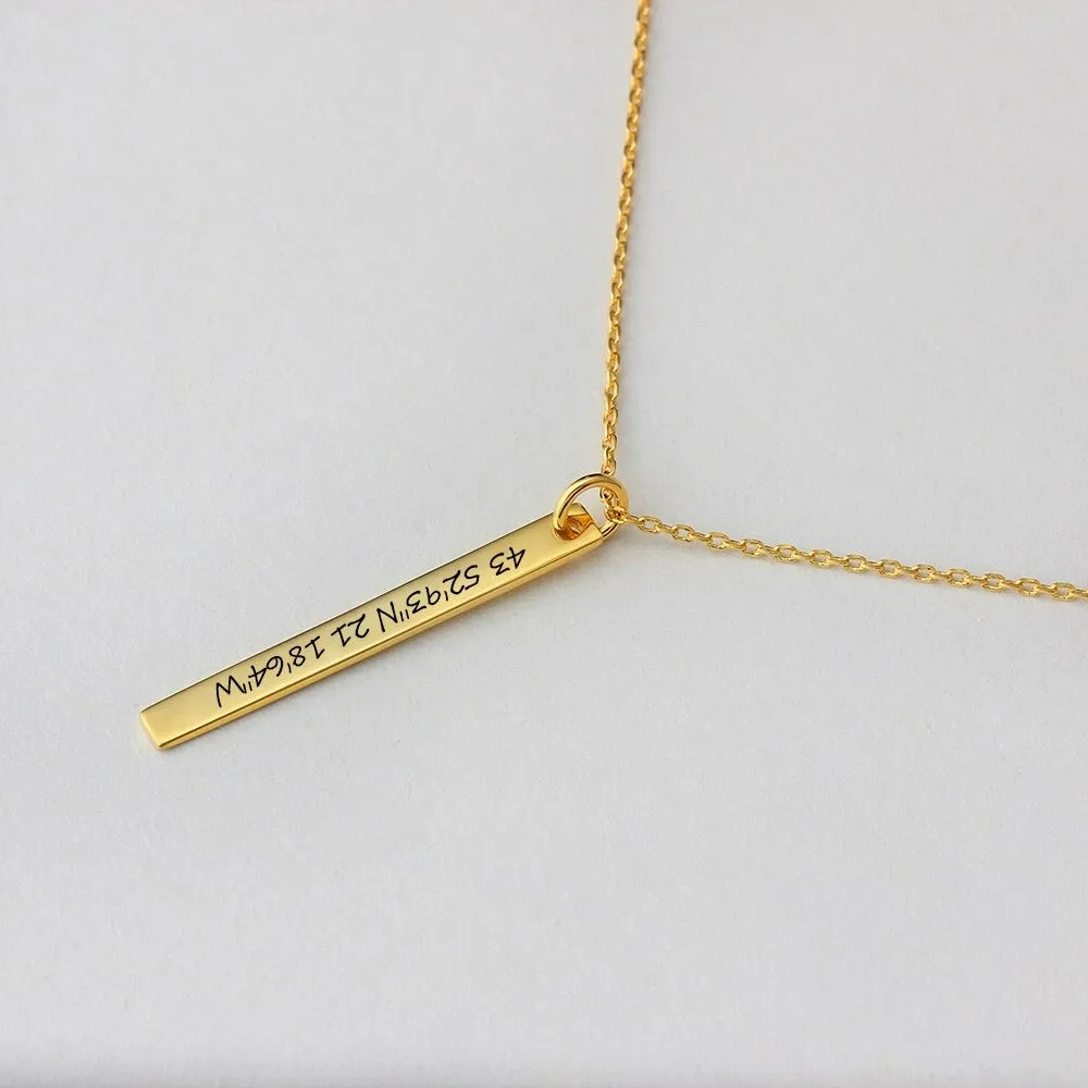 Customize Text Engraved Pendant