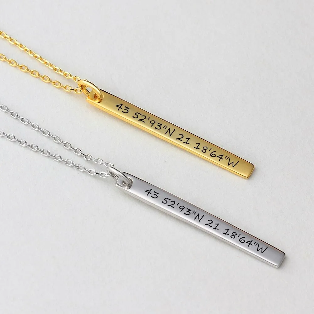 Customize Text Engraved Pendant