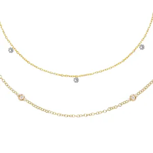 CZ Anklet Combo Set