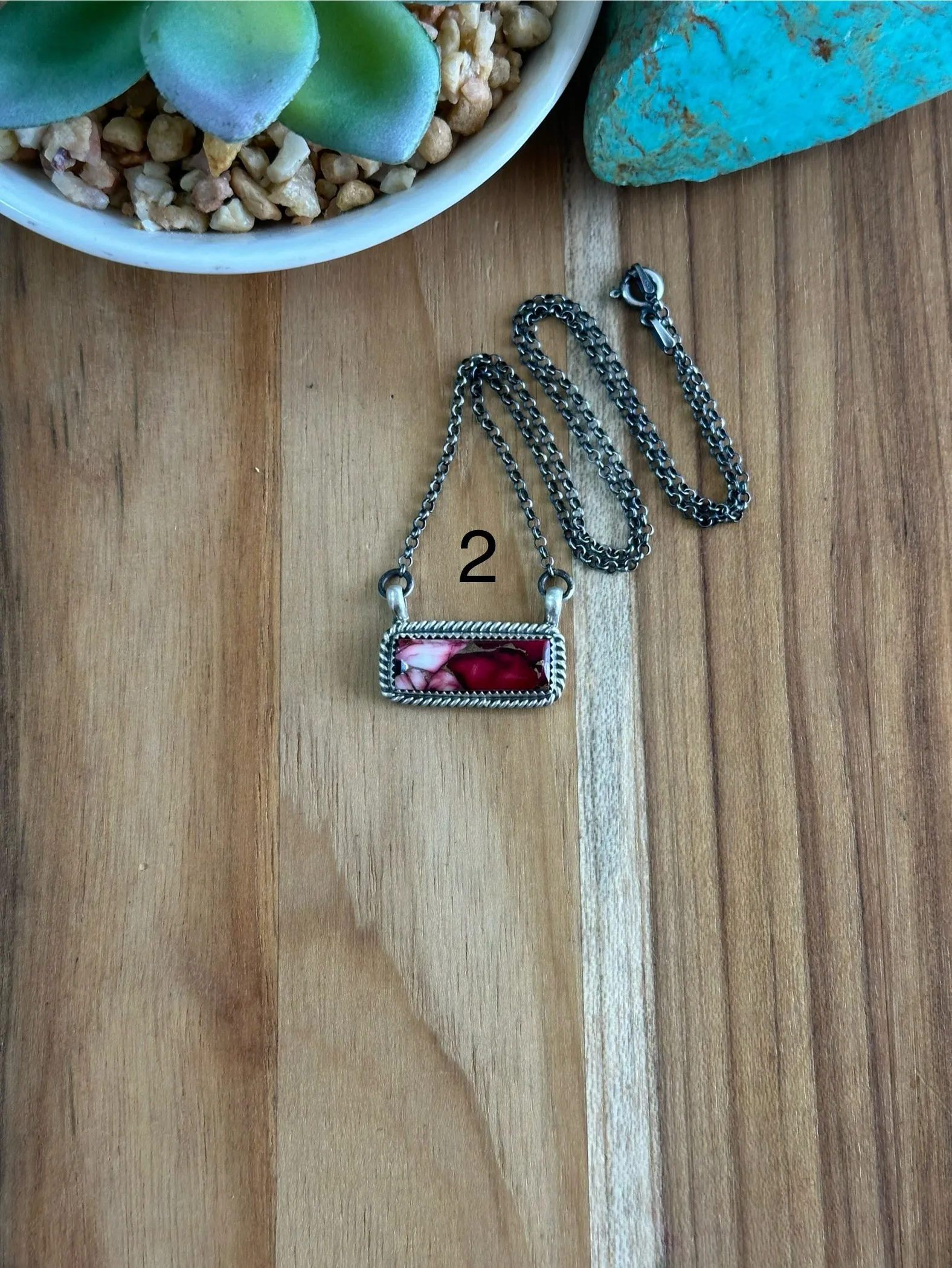 Dahlia Rose Bar Necklace
