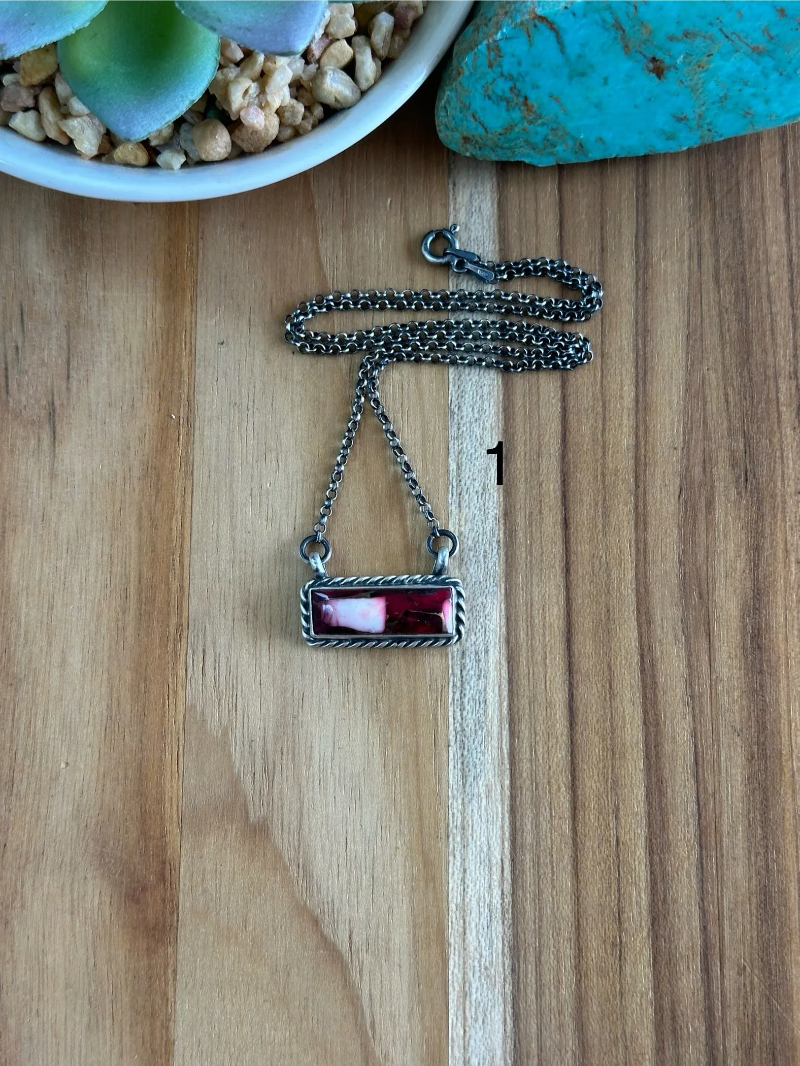 Dahlia Rose Bar Necklace