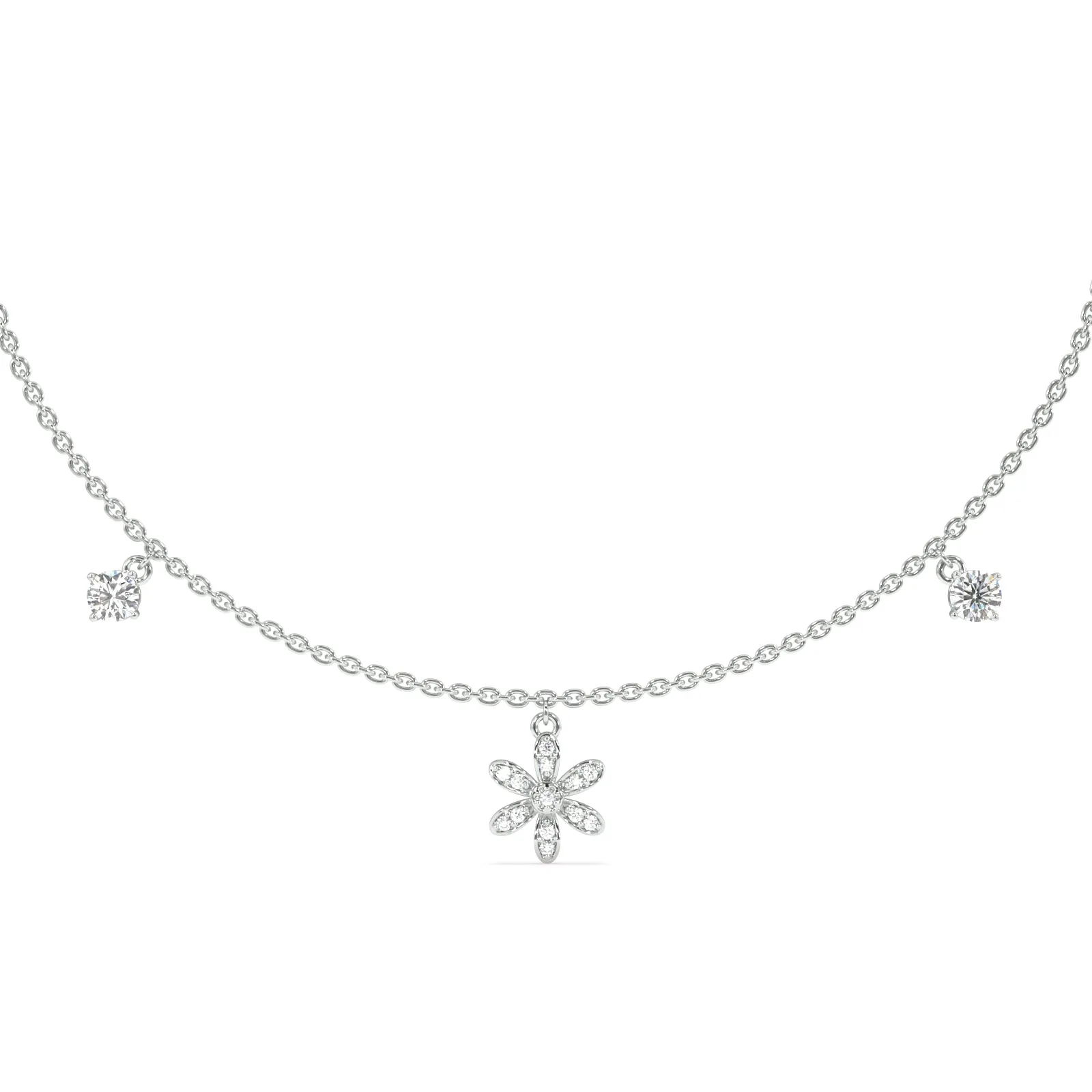 Daisy Love Anklet in 92.5 Sterling Silver