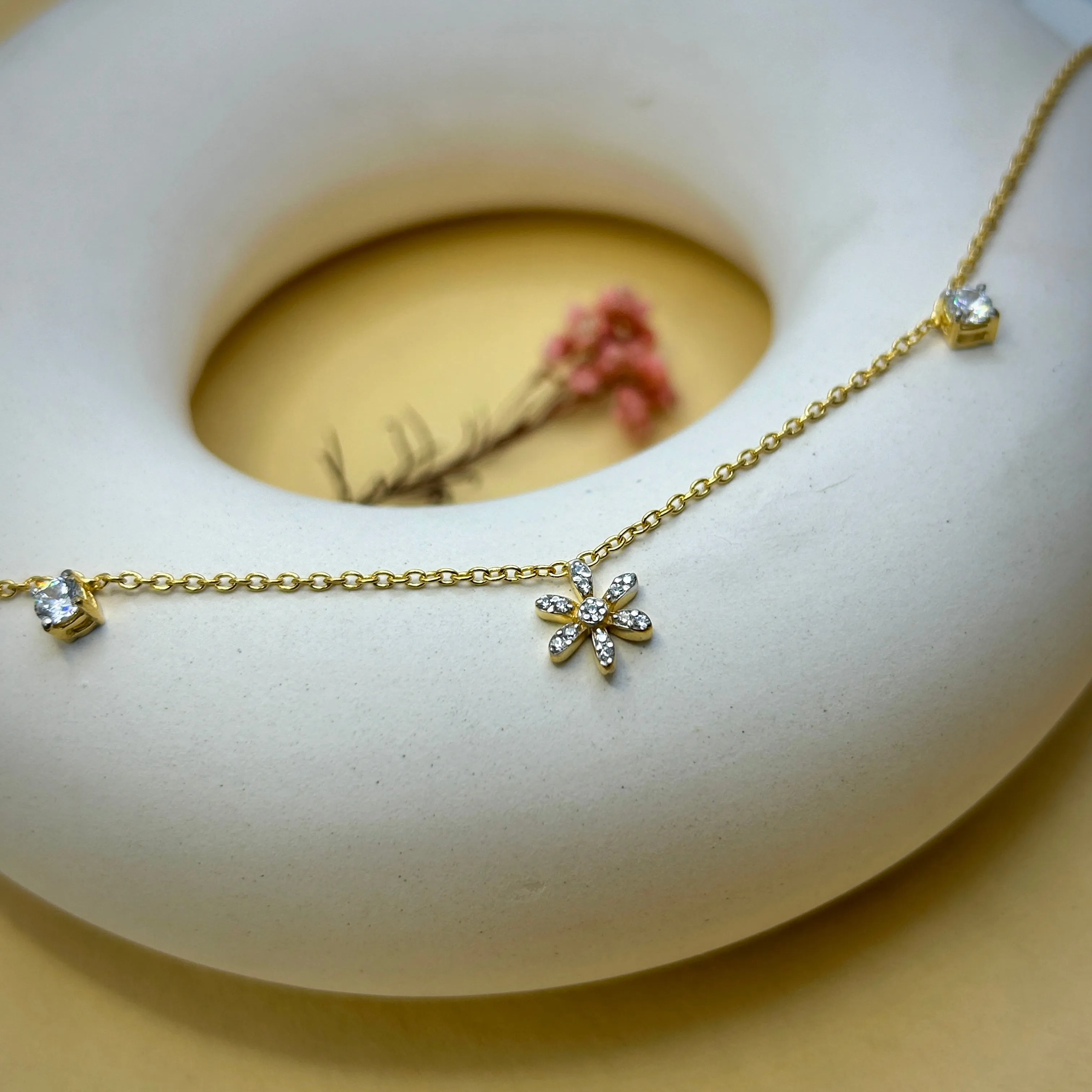 Daisy Love Anklet in 92.5 Sterling Silver