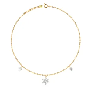 Daisy Love Anklet in 92.5 Sterling Silver