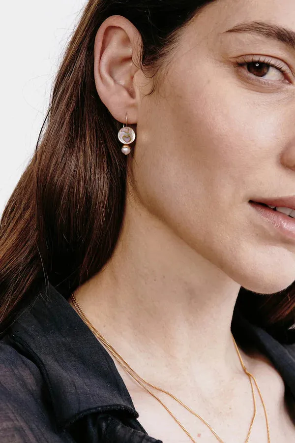DAMARIS EARRINGS PETITE ABALONE MIX