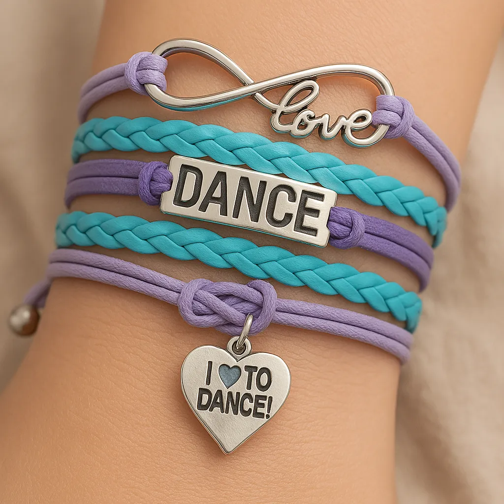 Dance Bracelets-  Pick Colors & Charms