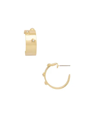 Dani Star Studded Hoop Earrings - EFM10BGCRY