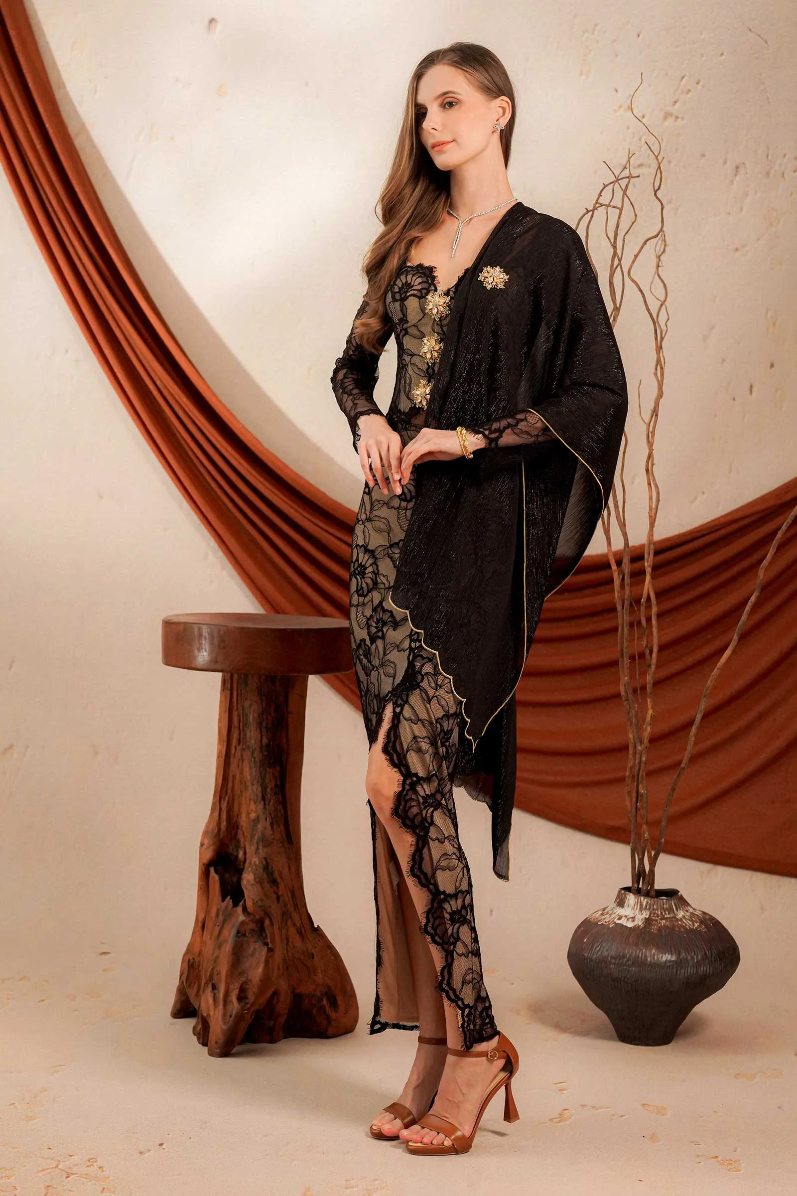 Dania Kebaya Set (Black)