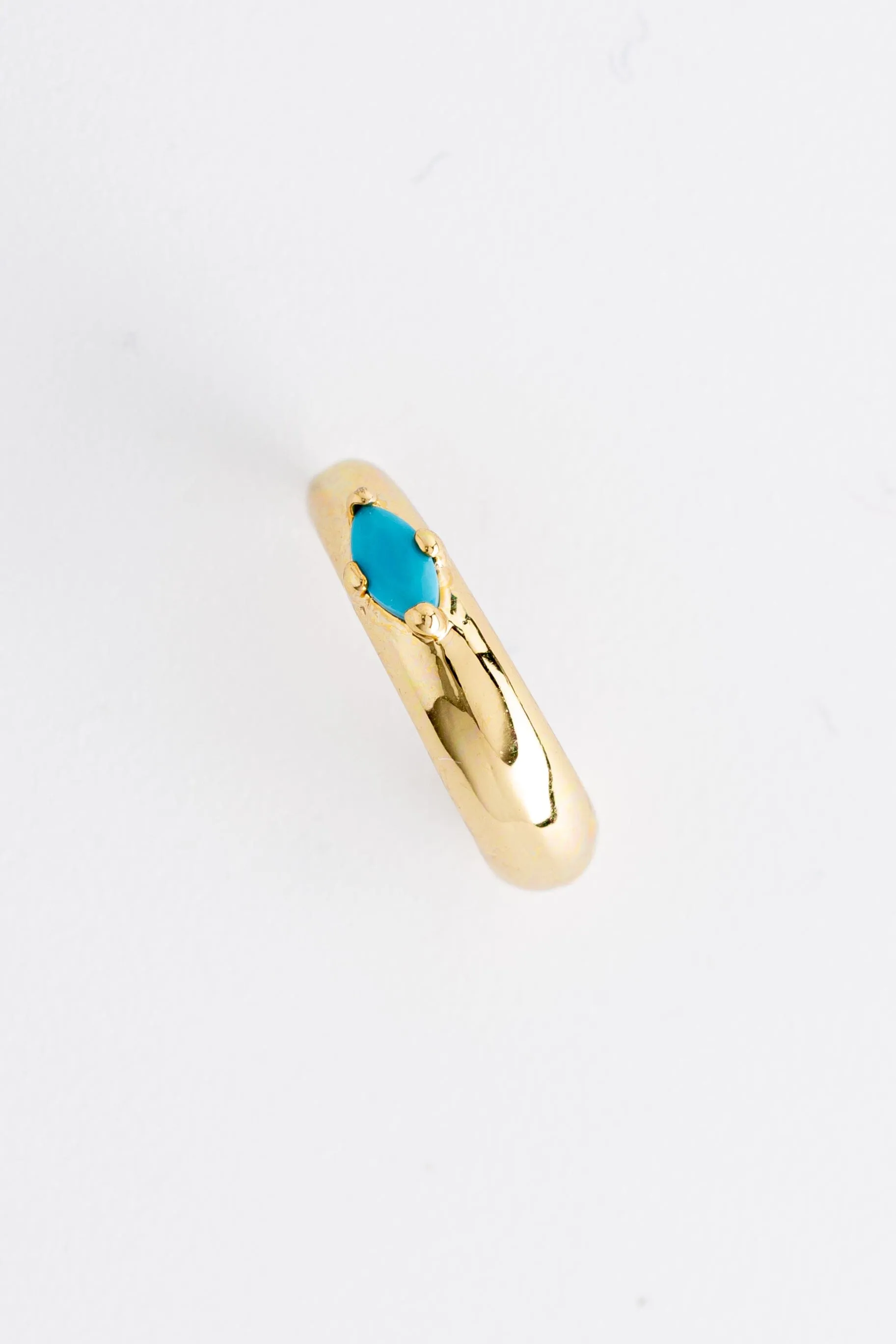 December Turquoise J-Hoop Earrings