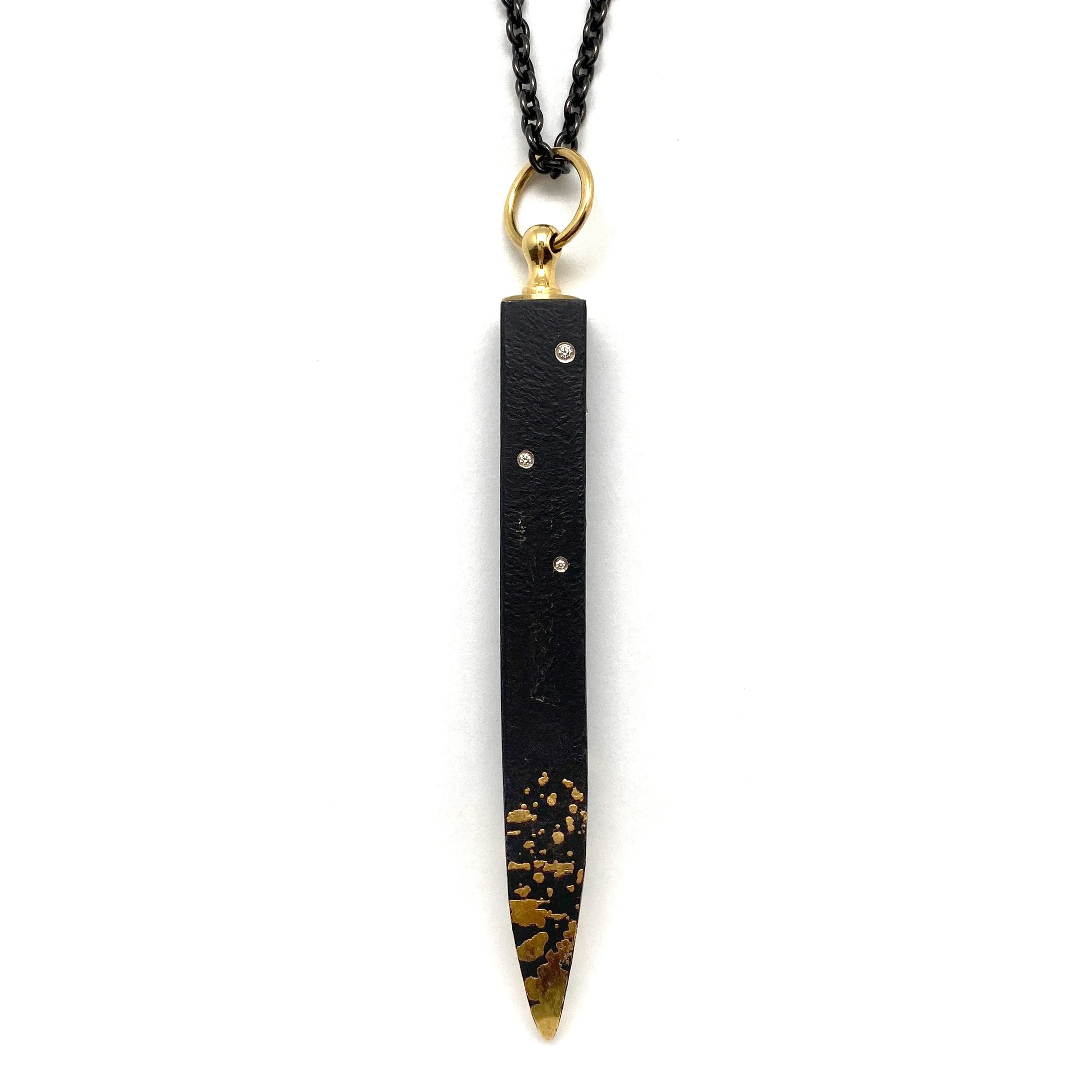 Diamond & Gold Nail Necklace