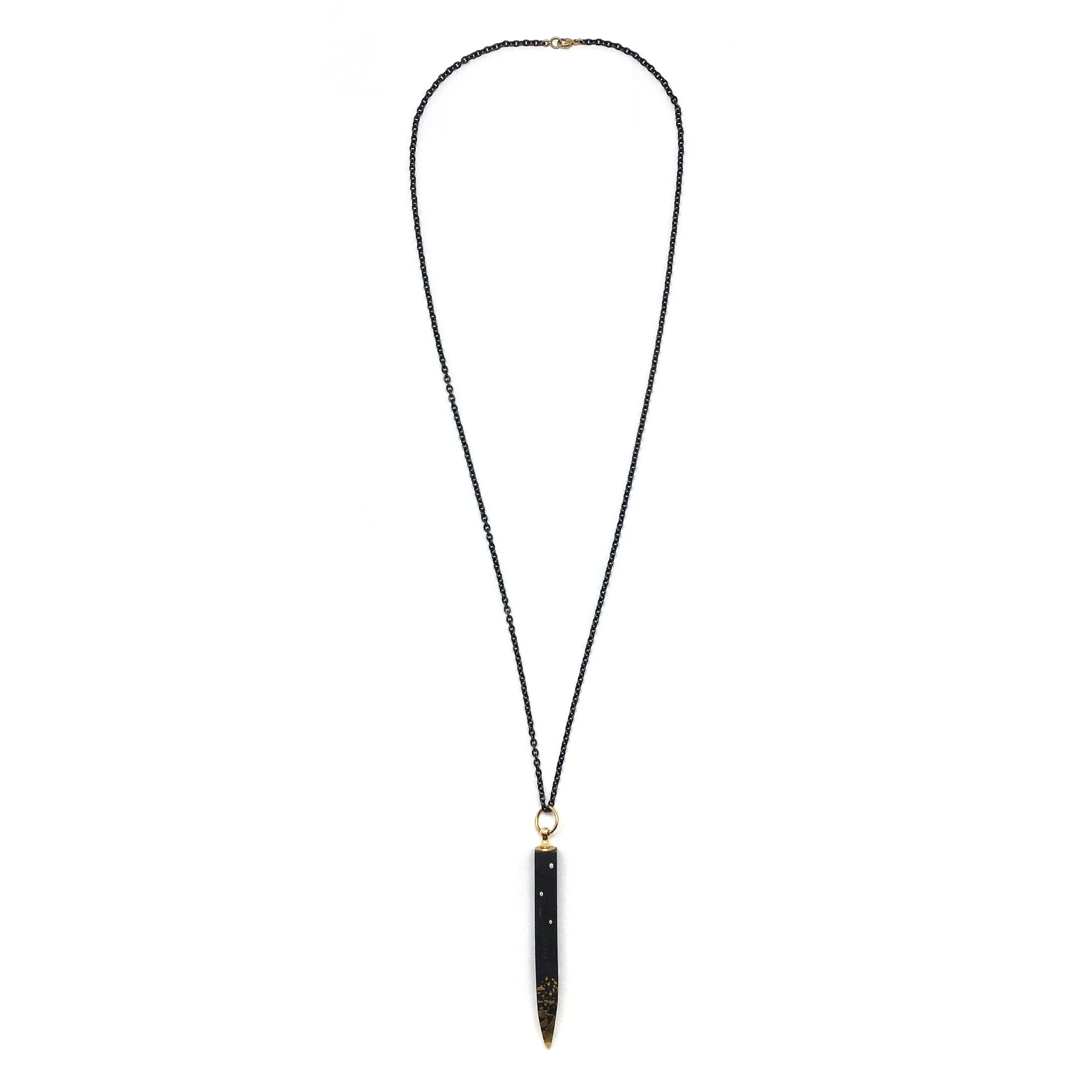 Diamond & Gold Nail Necklace