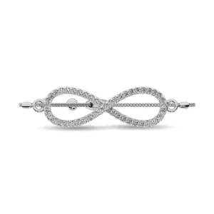 Diamond Infinity Bracelet 1/6 ct tw in Sterling Silver